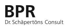 Logo: BPR  Dr. Schäpertöns Consult  GmbH & Co. KG